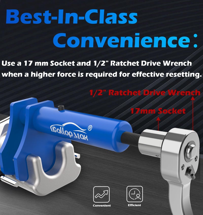 GallopMax Brake Caliper Tool - Multi Piston Brake Pad Spreader Heavy Duty Brake Caliper Piston Compression Tool - Image 3